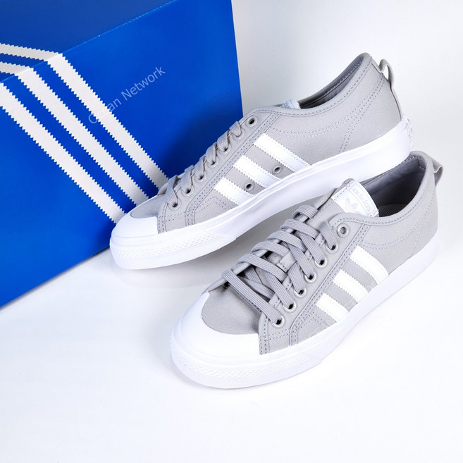 아디다스 캔버스화 신발 니짜 워킹화 라이트 그레이 커플 화이트 힐패드 증정