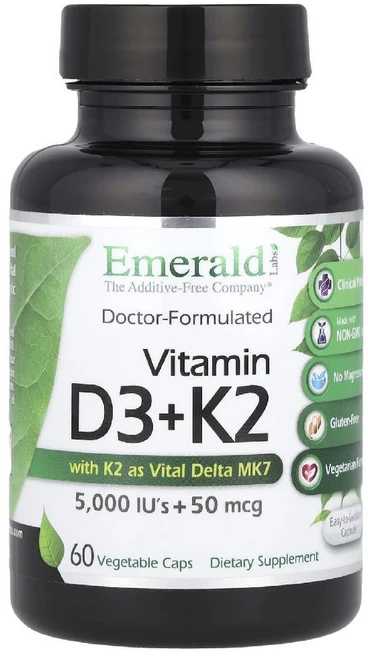 에머랄드레보라토리스 비타민D3 비타민K2 토코트리엔 Tocotriene 함유 캡슐 60정, 1개 - 쿠팡