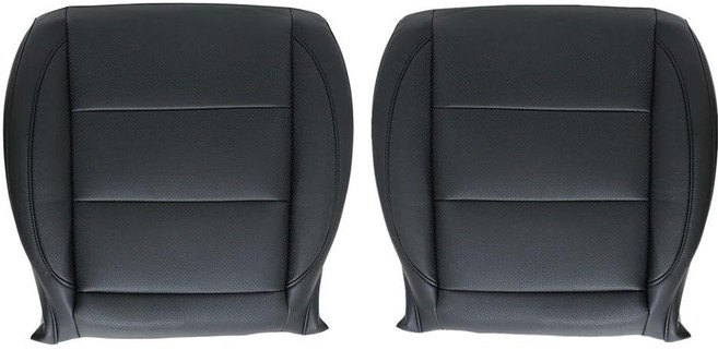 FZJDSD 블랙 운전석 및 조수석 바닥 천공 극세사 가죽 교체 시트 커버 폭스바겐 제타 2006 2007 2008 2009 2010과 호환