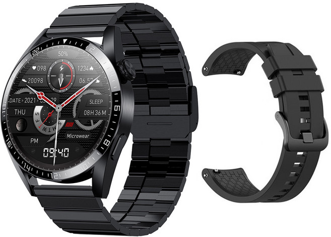 시계 GT3 스마트 시계 남자 안드로이드 블루투스 Smartwatch 2022, Bl St-Bl Si