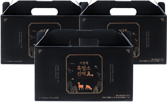 이경제 흑염소진액 진 리뉴얼, 2.1L, 3개