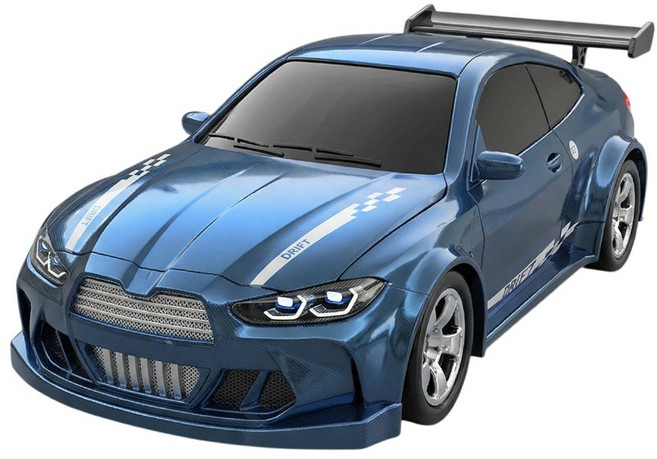 UB 미니 드리프트 RC카 4WD 초소형 1:64 스케일 고속 레이싱 자동차 취미용 선물, 1개, 블루