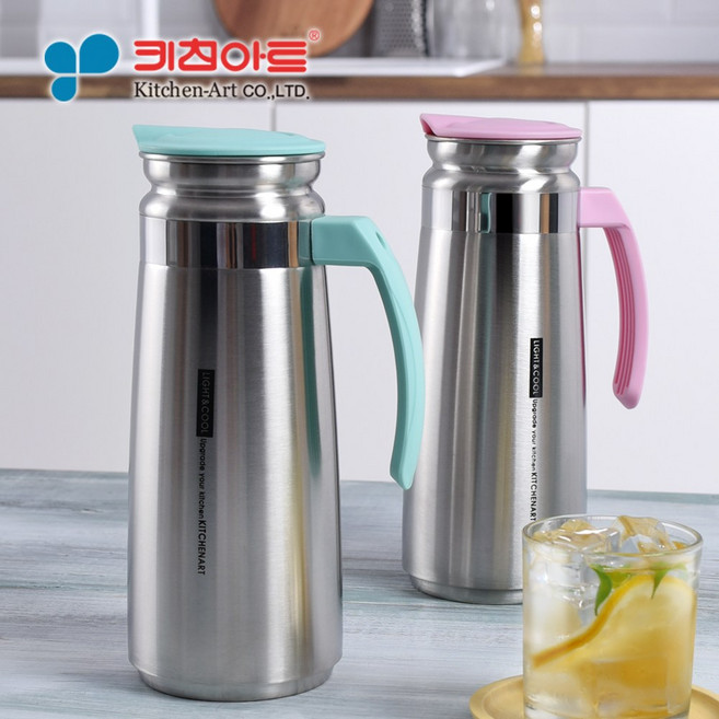 키친아트 스텐 물병 물통 냉장고 텀블러 아기 스포츠 하나 더 2PC핑크+핑크, 단품, 1개