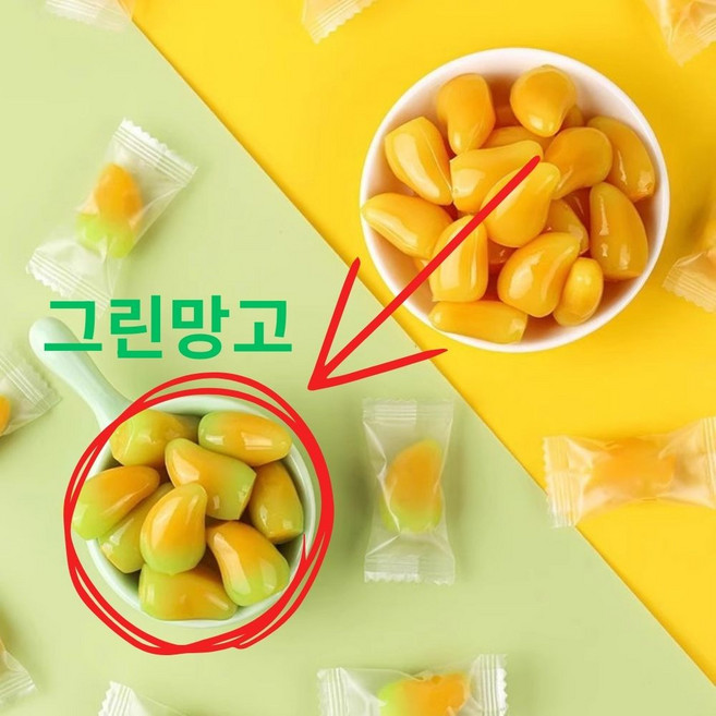하이나나네 고농축 71%함유 까먹는 그린망고 젤리, 1개, 1kg