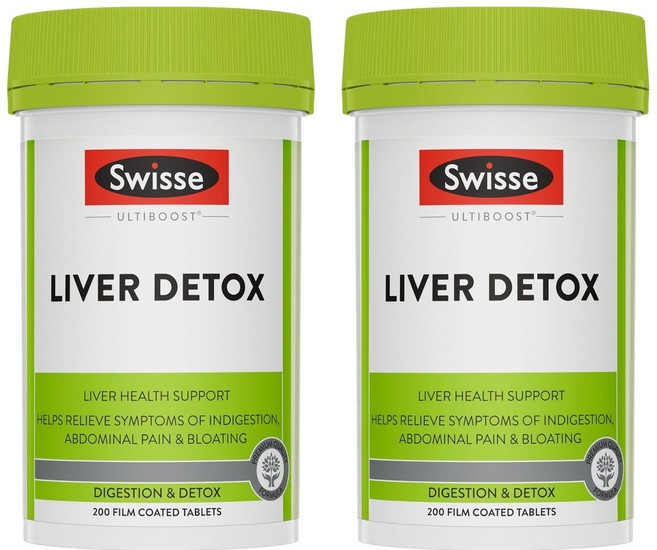 스위스 울티부스트 리버 디톡스 필름코팅 타블렛, 200정, 2개