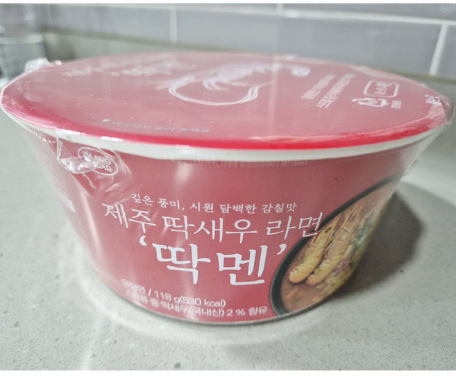 제주 딱새우라면 컵 68g, 1개