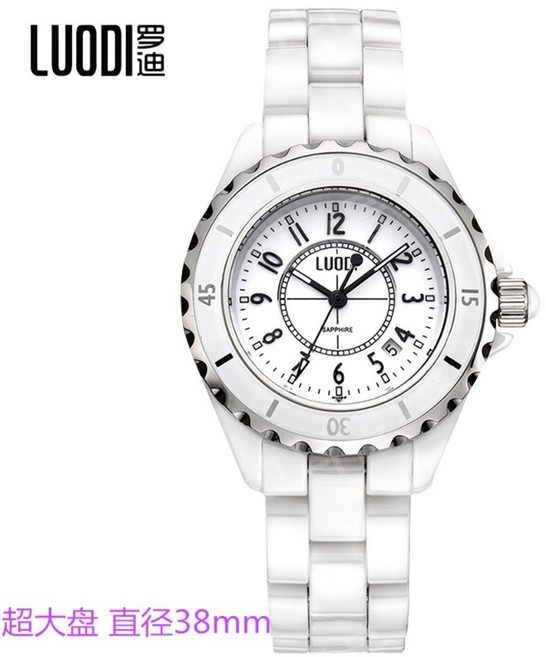 시계 빛나는 방수 여성시계 화이트 세라믹 패션