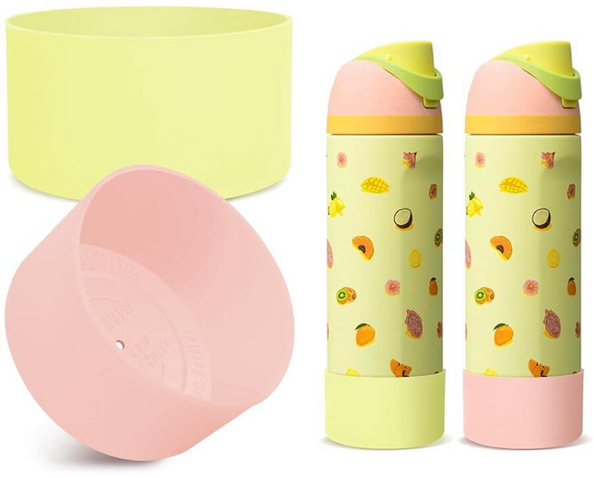 Kaitiaki 2PCS Silicone Boot for Owala 24oz FreeSip Water Bottle Anti-Slip Scratch-Resistant Botto, Just Ripe