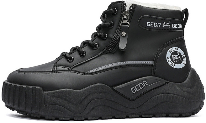 남성 겨울 통굽 신발 도톰 기모 방한화