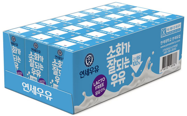연세우유 소화가 잘되는 우유, 24개, 190ml