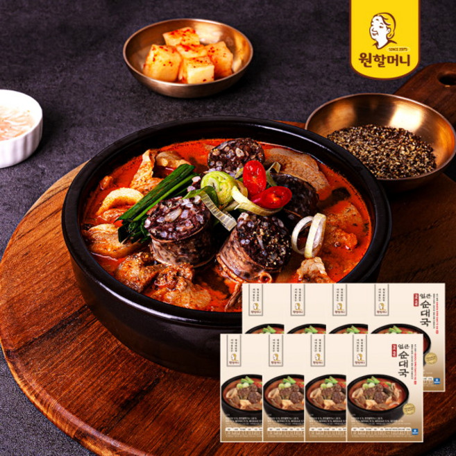 원할머니 [원할머니] 깊고진한 얼큰 순대국 600g x 9팩, 8개