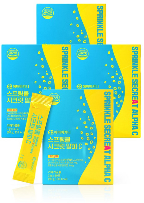 에버비키니 화제의 신소재 알파사이클로덱스트린 알파CD 스프링클 시크릿 알파C, 30회분, 4박스
