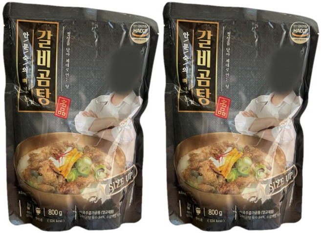 안문숙 뼈없는 갈비곰탕, 2개, 800g