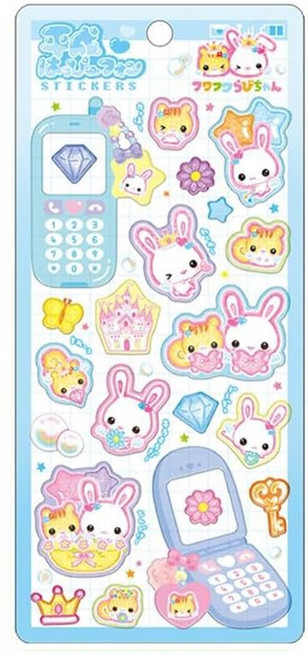헤이세이 메모리 해피폰 씰 스티커 후와후와 라비짱 (블루)