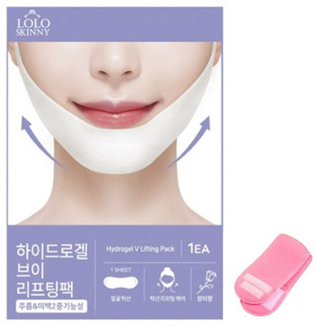 로로포레 하이드로겔 턱 리프팅 브이라인 팩1매 마스크 패치 +젤리프팅 넥보습 밴드, 30개, 1개입
