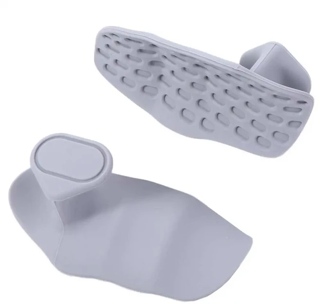 1 쌍 인체 공학적 피트니스 팜 가드 미끄럼 방지 탄성 역도 팜 프로텍터 마찰 방지 실리콘, 02 Grey, 1개