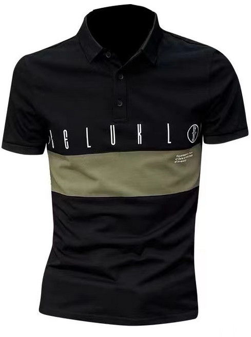 십전십미 남자 여름 반팔 슬림 칼라 티셔츠