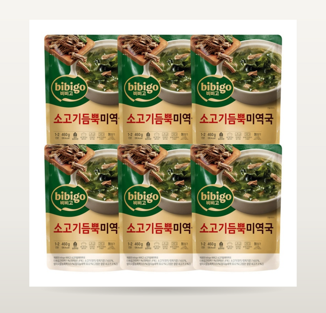 코스트코 CJ 비비고 소고기듬뿍미역국 즉석국 460g, 6개