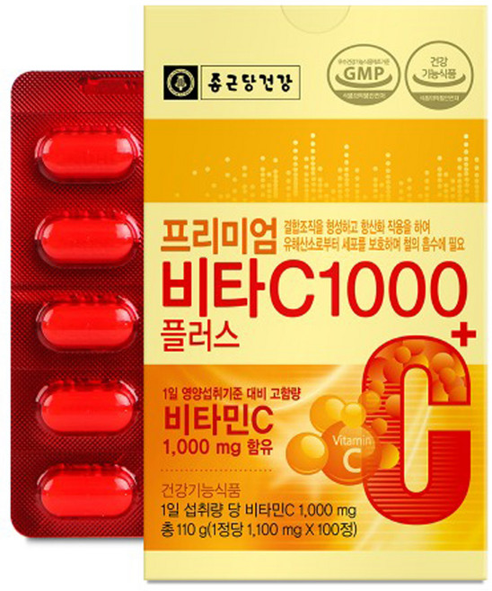 종근당건강 프리미엄 비타C 1000플러스, 100정, 1개