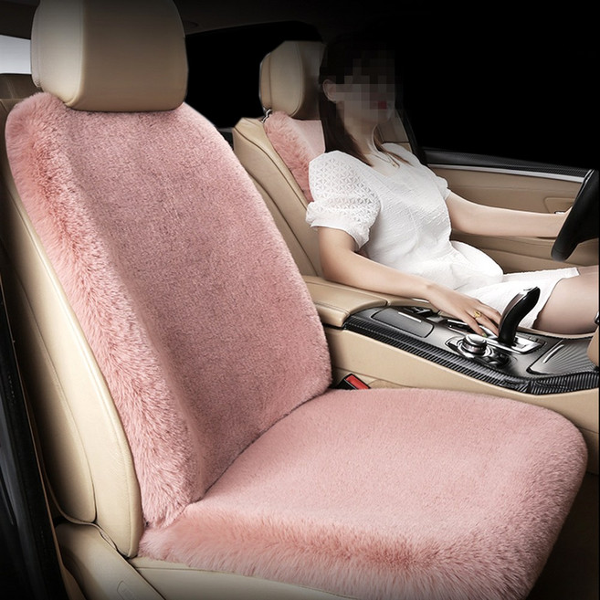 벤비아믹스 폭시니 털방석 앞좌석 풀세트 봄 가을 겨울 자동차 방석 차량용 등커버 풀세트 귀여운방석 포근하고 따듯한 시트커버 00461, 1세트, A8핑크뮬리 앞SET