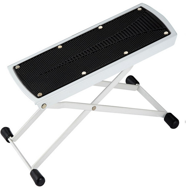 싱글레이드 6단 조절 스틸 기타 발 받침대, 논슬립 6단 화이트, 1개