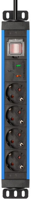 서지보호 알루미늄 고용량 4구 멀티탭 메인스위치 멀티콘센트 과전압차단, MG415DBDG 다크 블루, 1개, 1.5m
