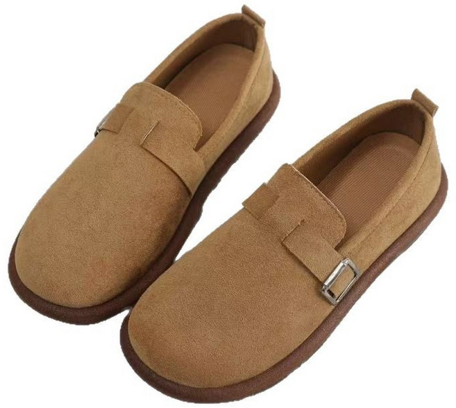 女復古2025豆豆樂福鞋平底防滑配裙子軟底單鞋