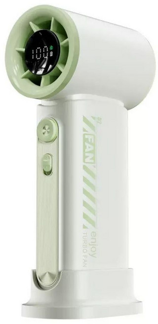 여름용 100단 급속 미니 휴대용 야외용 냉각 소형 선풍기 USB 충전식, 그린, N108