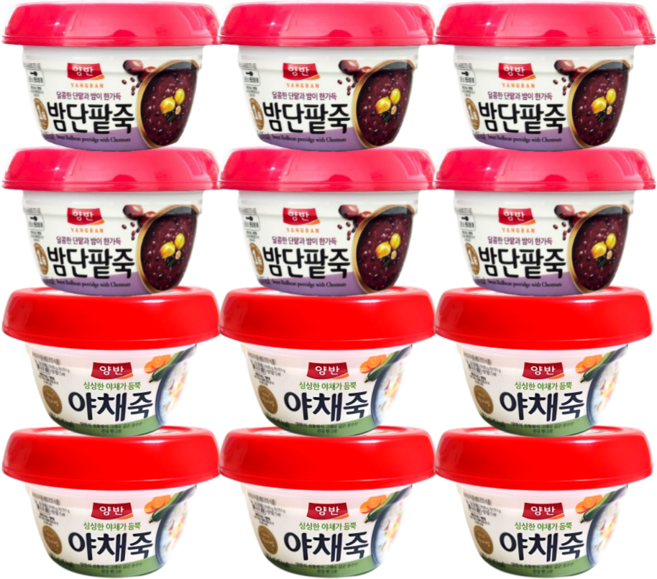 동원 양반 야채죽+밤단팥죽 12개, 285g