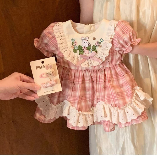 女童洛麗塔公主裙 夏裝小童女寶寶洋氣連衣裙甜美週歲禮服裙潮