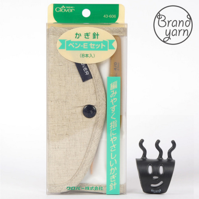 Clover 펜-E 모사용 코바늘 + 니팅링, 1세트