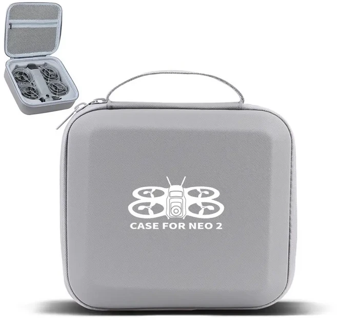 DJI Neo 2 드론 운반 케이스 휴대용 여행용 보관 가방 충격 핸드백 액세서리, 01 Gray PU, 01 Gray PU