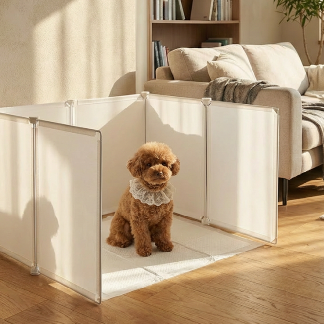 두펫 반투명 울타리 화장실 푸푸 롱 파티션, 화이트, 1세트