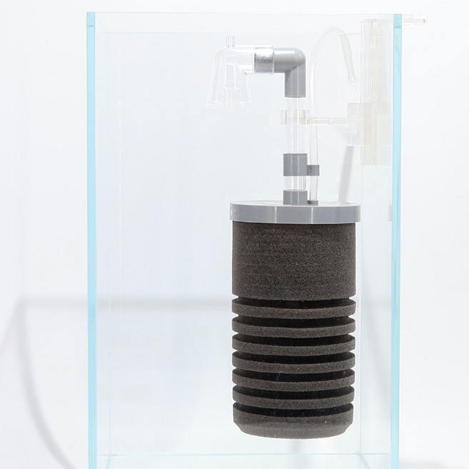 BASA 스펀지여과기 일체형 그레이 구피 산소공급, 1W, 1개