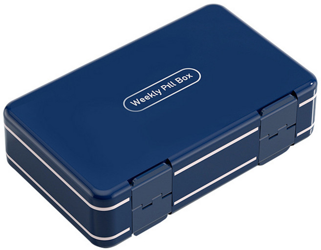 모노치 투엔티포 필박스 알약케이스 요일별 알약통, 필네이비, 1개
