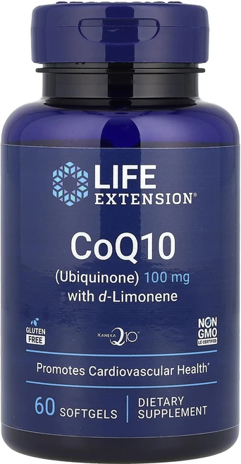 Life Extension Super-Absorbable CoQ10(유비퀴논) d-리모넨 함유 100mg 소프트젤 60정, LifeExtensionSuperAbsorbableCo, 1개 - 쿠팡