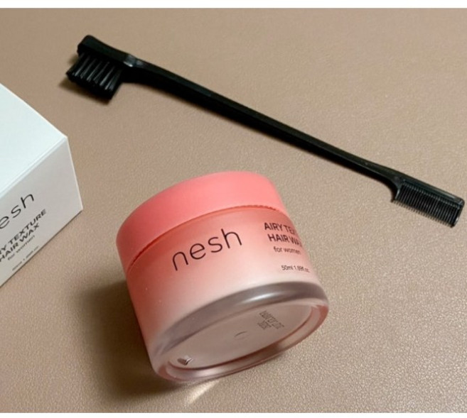 네쉬 에어리 텍스쳐 헤어 왁스 +듀얼브러쉬 정리픽서, 1개