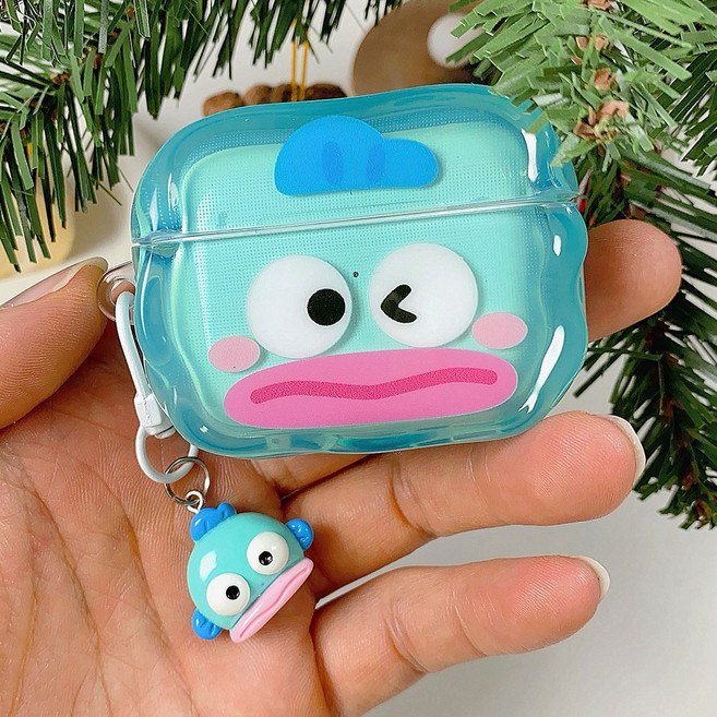 에어팟 프로3/에어팟 4세대 한교동 키링 물결 소프트 케이스, 1개, 에어팟프로2세대