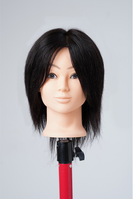 QQY 큐큐와이 100%인모 100%수제 8인치 남자 통가발 이용 통가발 염색 퇴색 탈색 드라이 롤러 컬링 정교한 커트 스타일링 콜드/핫 파마 아이언 스타일링 스트레이트닝, 1개, 흑색