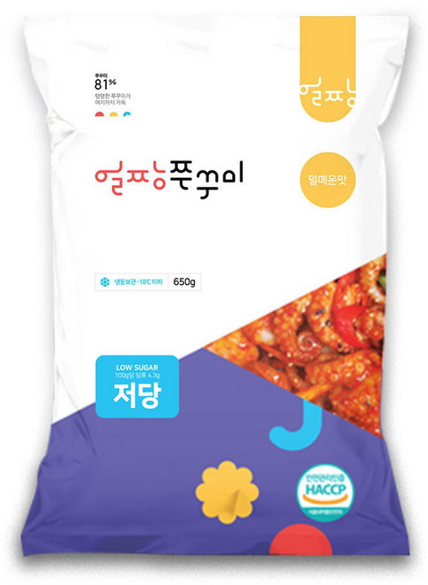 얼짱쭈꾸미 덜매운맛 650g, 3개