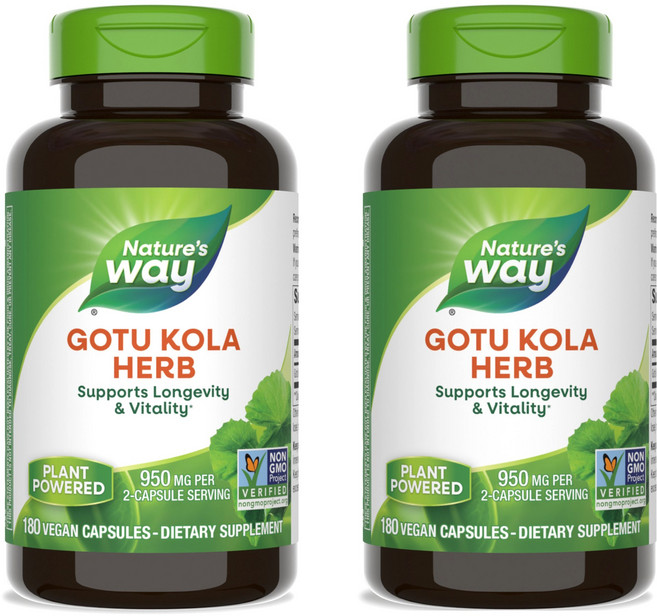 네이쳐스웨이 고투 쿨라 허브 950mg 베지테리안 캡슐, 180정, 2개