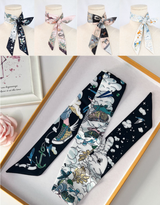 여성 스카프 트윌리 가방 봄 배션 장식 방도 부드러운 고급 쁘띠