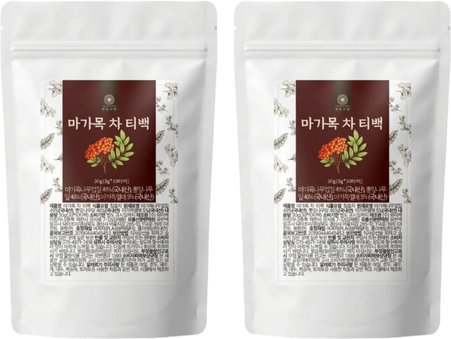 국내산 마가목 열매 차 마가목열매 국산 100% 티백, 2개, 10개입
