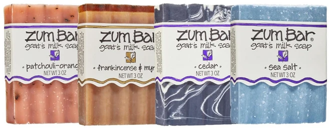 Zum Bar 어스앤씨 블렌드 혼합 세트 산양유 고트밀크 손 바디 비누 85g x4 - 쿠팡