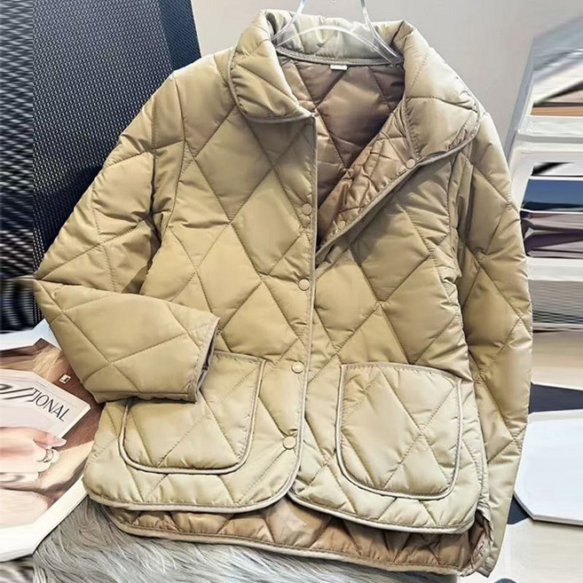 쌍천 봄가을 서양풍 숏 패딩 퀼팅 슬림 슬림 슬림 패딩 점퍼 쇼트 코트 W25121618