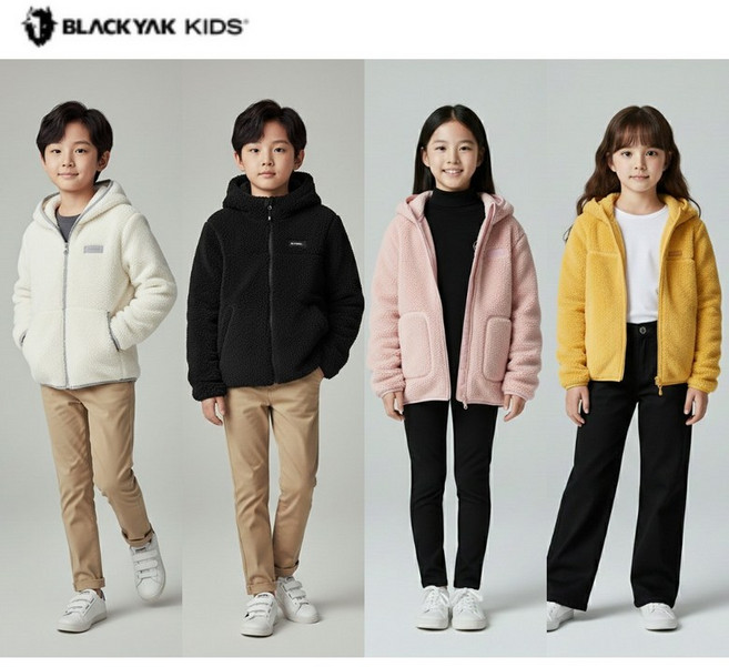 [백화점 출고] 블랙야크 키즈 패딩 남아 여아 플리스 후드 집업 후리스 자켓 브로드 플리스자켓 점퍼