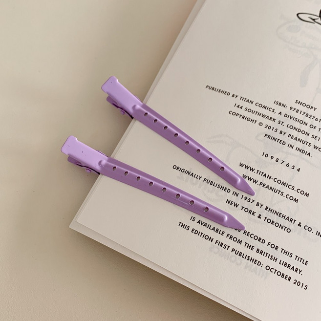 블루씨티 2개세트 슬림 펀칭 롱 메이크업 집게핀 헤어핀