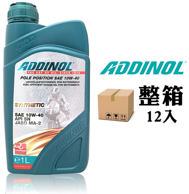 ADDINOL Pole Position SAE 10W-40 全合成機油, 12個