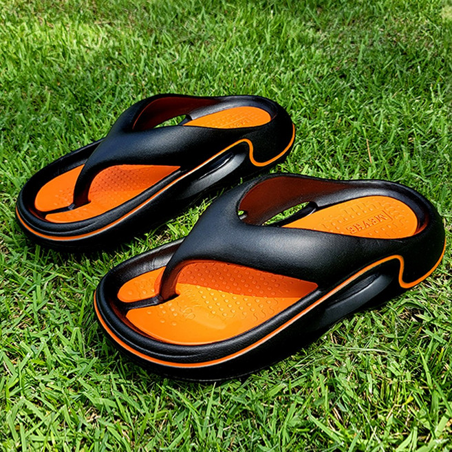 더마크 4cm 키높이 코지 배색 남녀공용 플립플랍 쪼리 슬리퍼 S#JI190