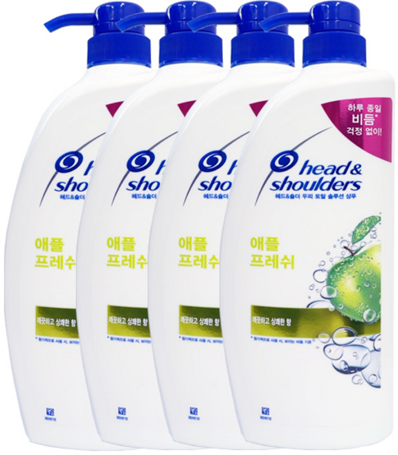 헤드앤숄더 애플프레쉬 샴푸 850ml x4, 4개